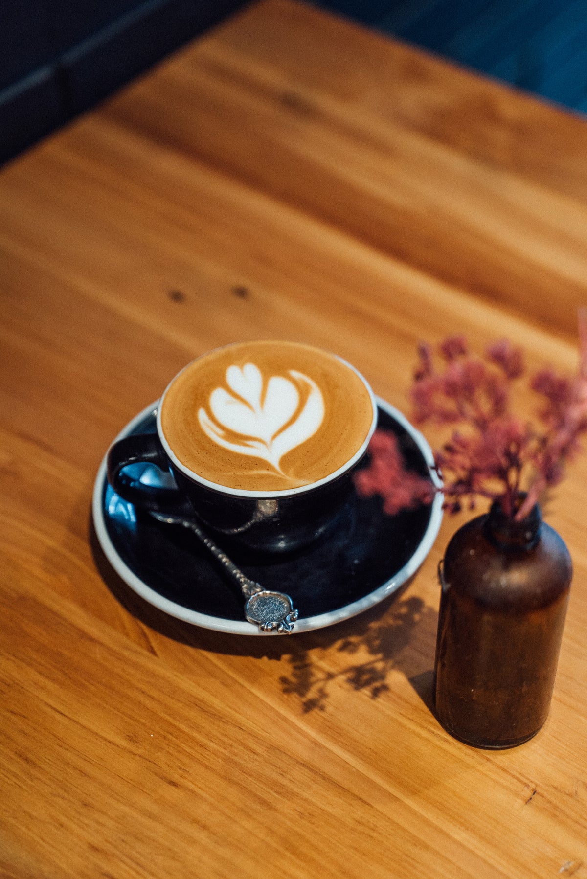 A flat white at Goodness Gracious Smales Farm