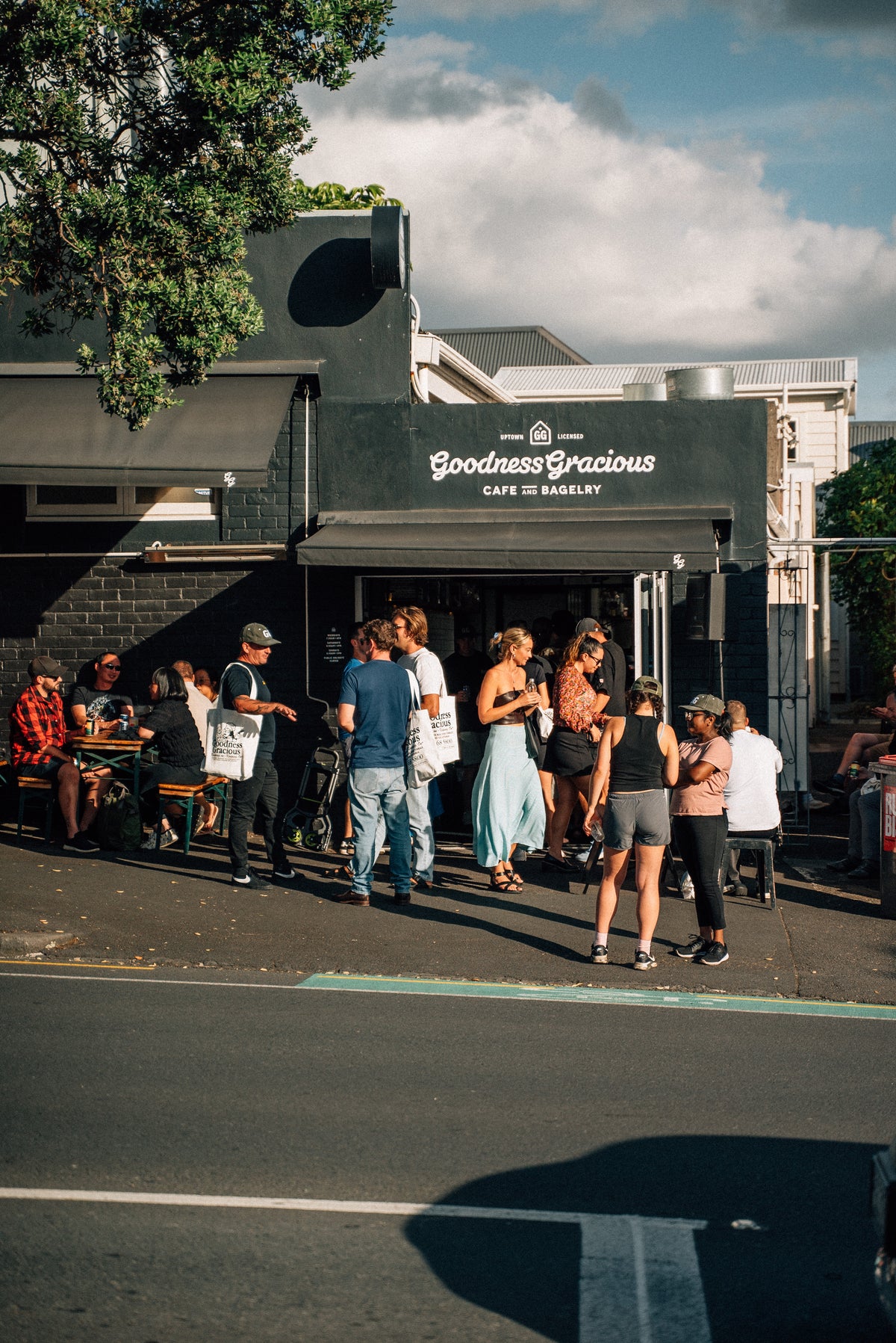A crowd on New North Road for Goodness Gracious' tenth birthday, February 2024